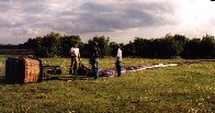 Laying out the balloon